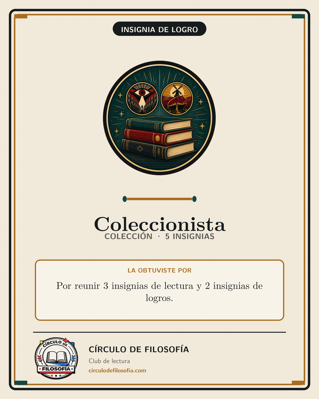 Tarjeta de la insignia Coleccionista